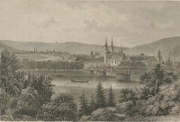 Blick auf Corvey und Höxter vor 1872