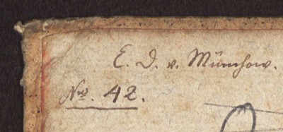 Handschriftlicher Besitzvermerk: Münchow