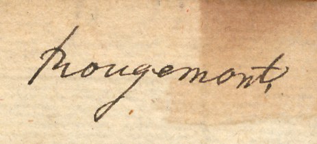 Handschriftlicher Besitzvermerk: Joseph Claude Rougemont