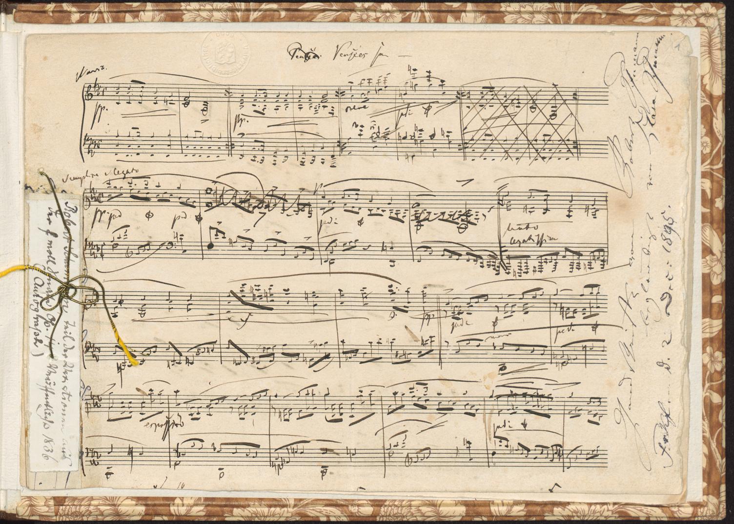 ULB Bonn, NL Schumann 2, S. 1