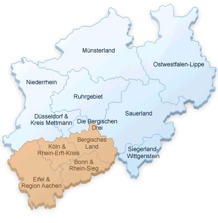 Pflichtbezirke Nordrhein-Westfalens