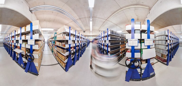 Shelving system in the main library