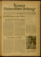 Titelseite der Bonner Universitätszeitung vom 30.03.1949